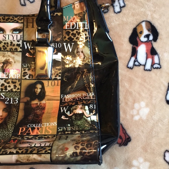 Amazing, unique vintage patent handbag/tote ๐ from the 1980โs! - Picture 4 of 16